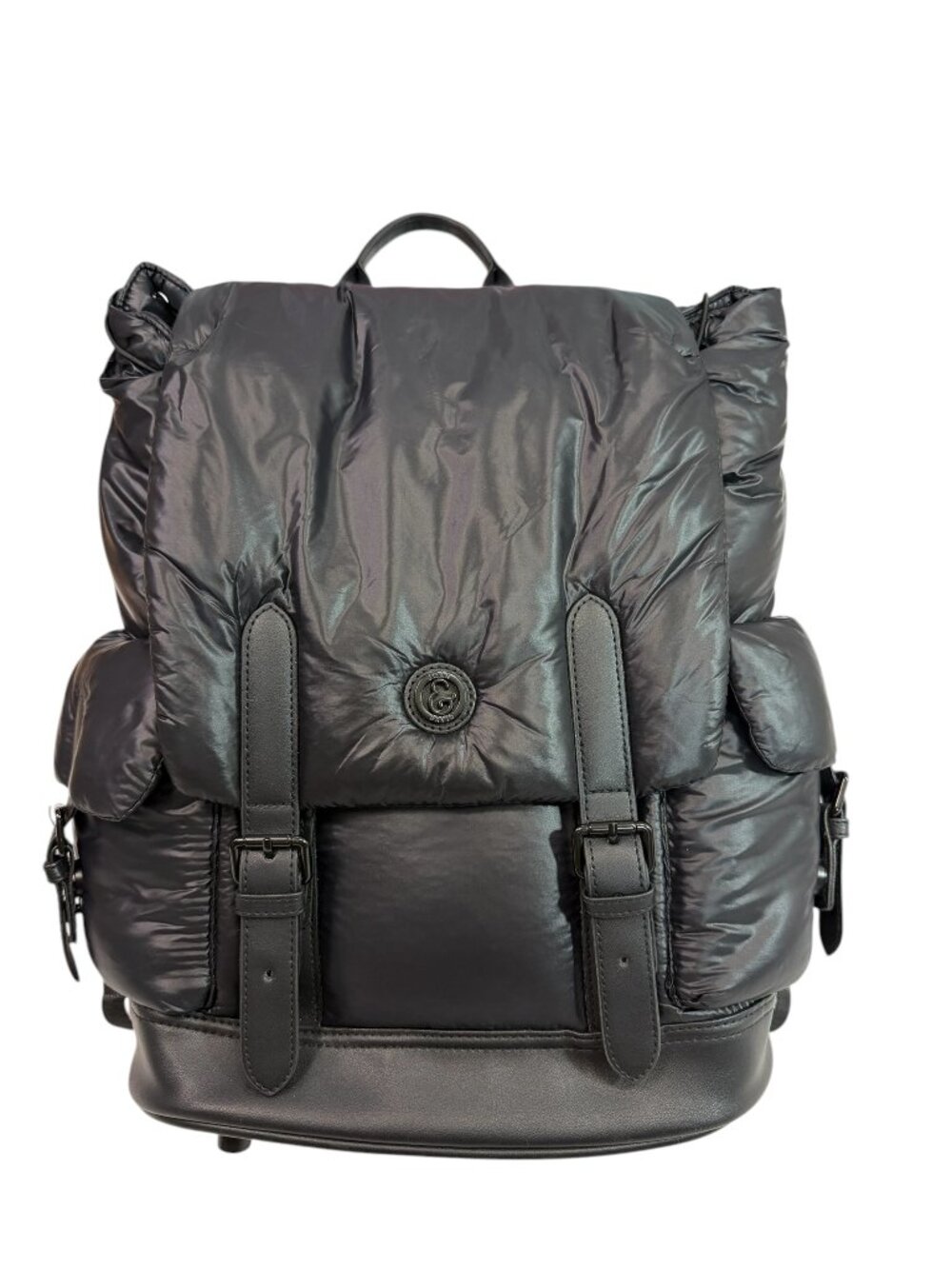 Joan & David 18" Black Puffer Sport Nylon Backpack $228